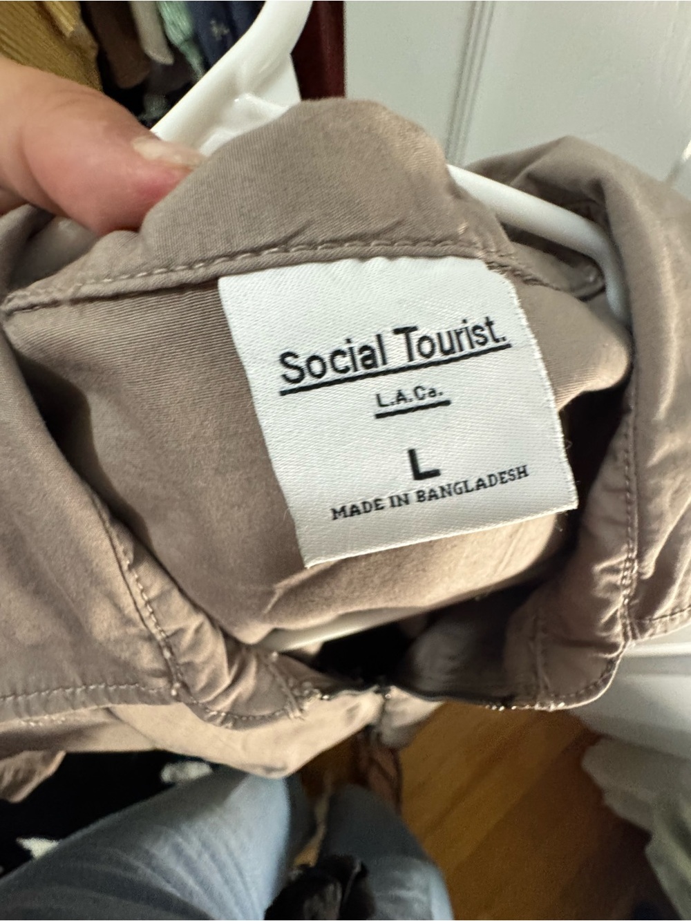 Social Tourist Taupe Jacket - L